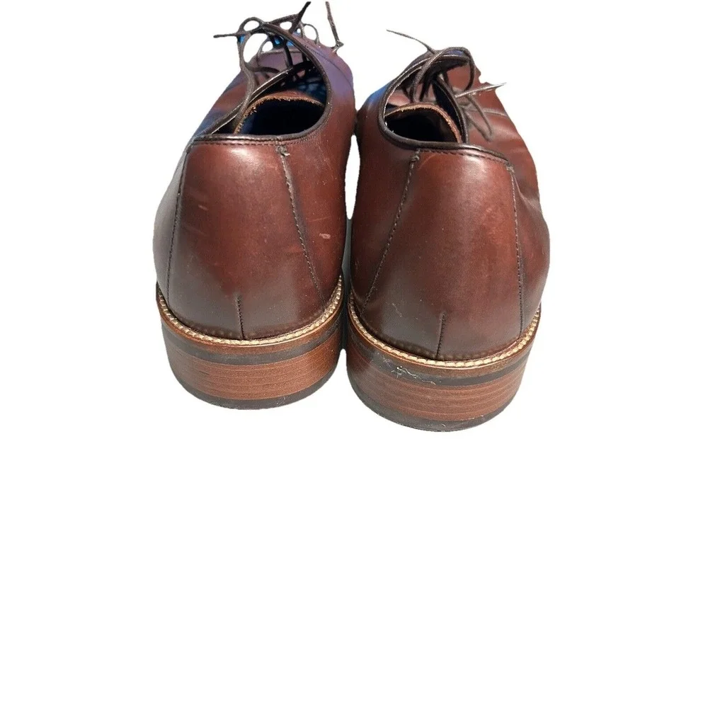 Cole Haan Mens British Tan Leather Cap Toe Oxford Derby Dress Shoes Brown
